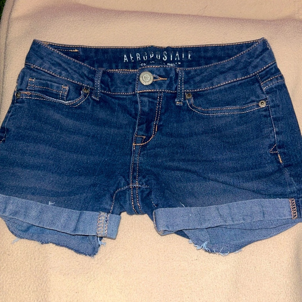 Flex Effects High-Rise Denim Midi Shorts